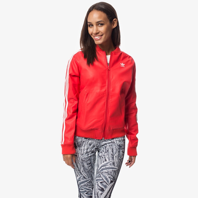 dámská zimní bunda ADIDAS BUNDA 3-STRIPES JKT AB2222 ČERVENÁ