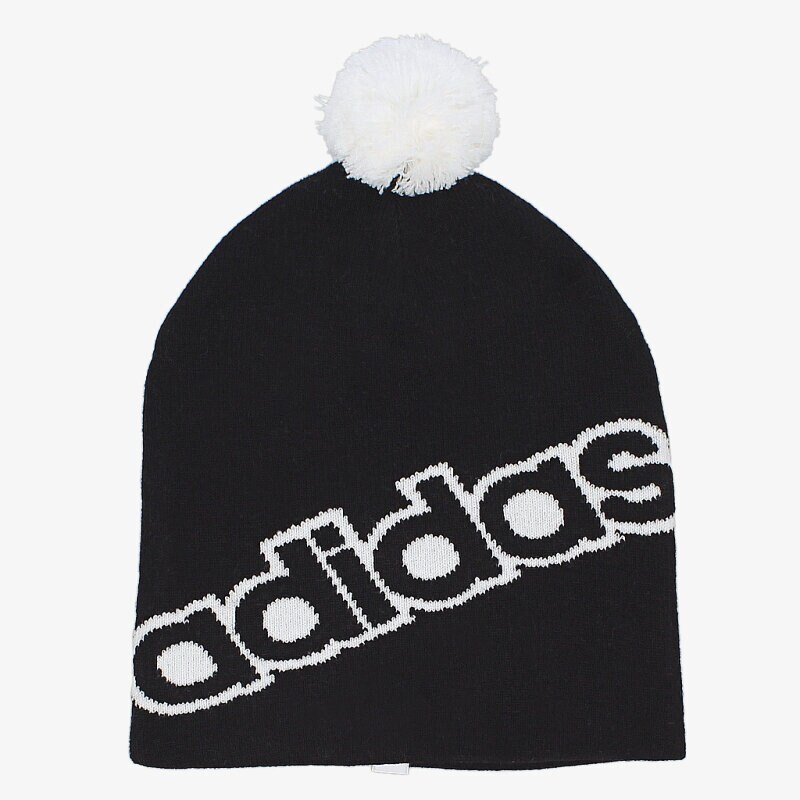 dětská čepice ADIDAS ČEPICE PERFORMANCE LINEAR POMPOM BEANIE AB0329 ČERNÁ