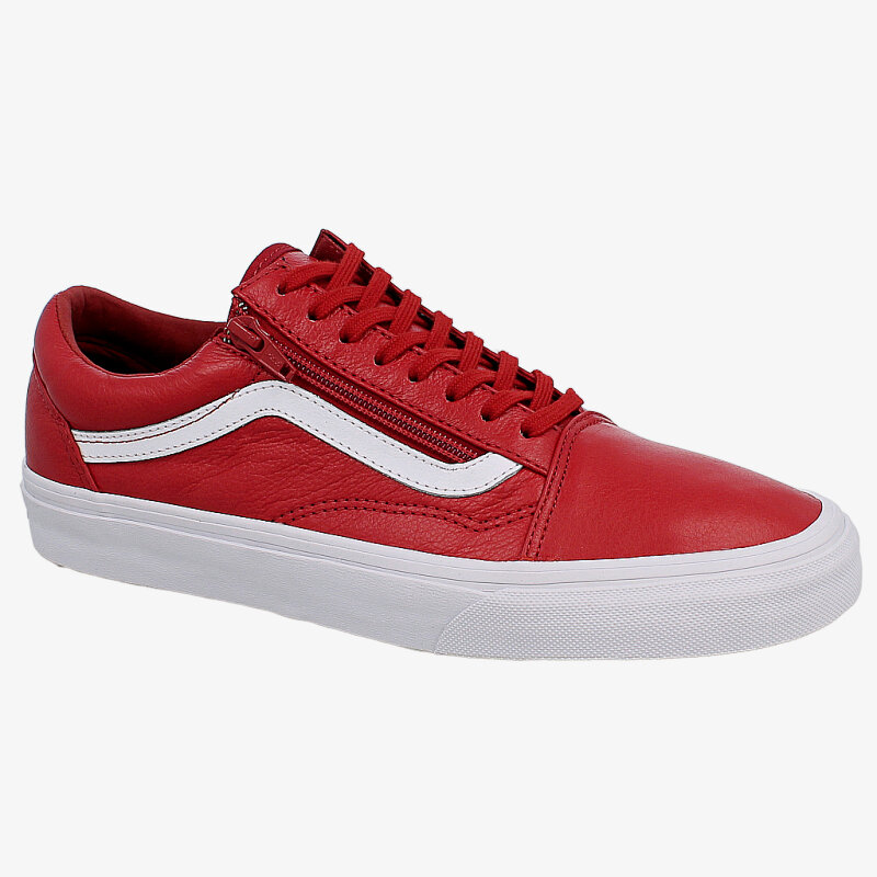 pánské skate boty (skateboardové) VANS OLD SKOOL ZIP  V18GGKP ČERVENÁ