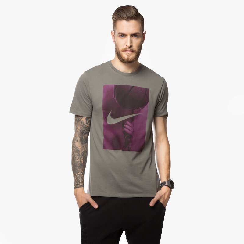pánské tričko NIKE TRIČKO IMAGE TEE 715201037 ŠEDÁ
