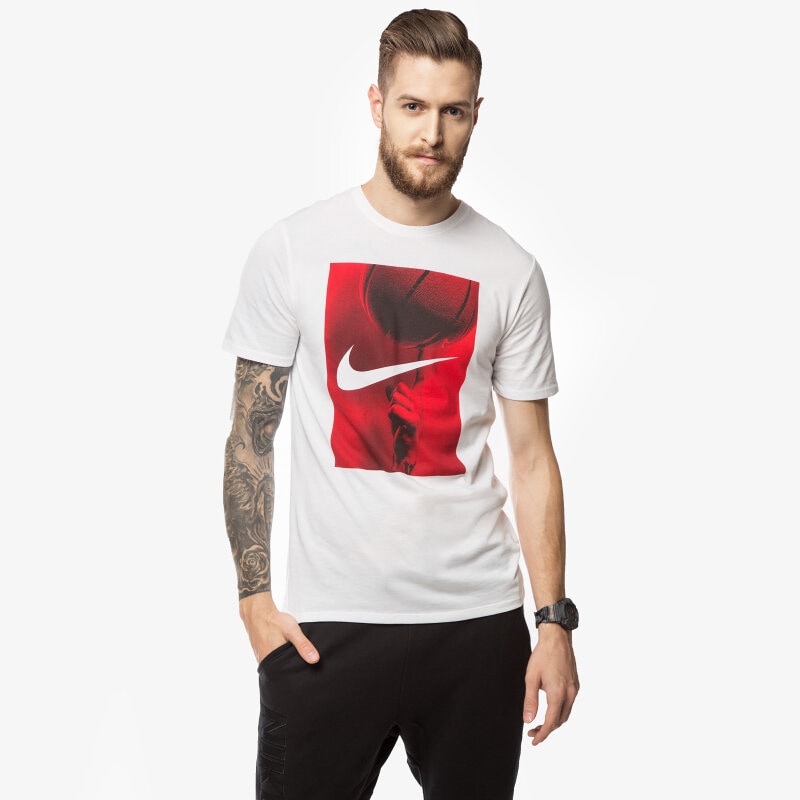 pánské tričko NIKE TRIČKO IMAGE TEE 715201100 BÍLÁ