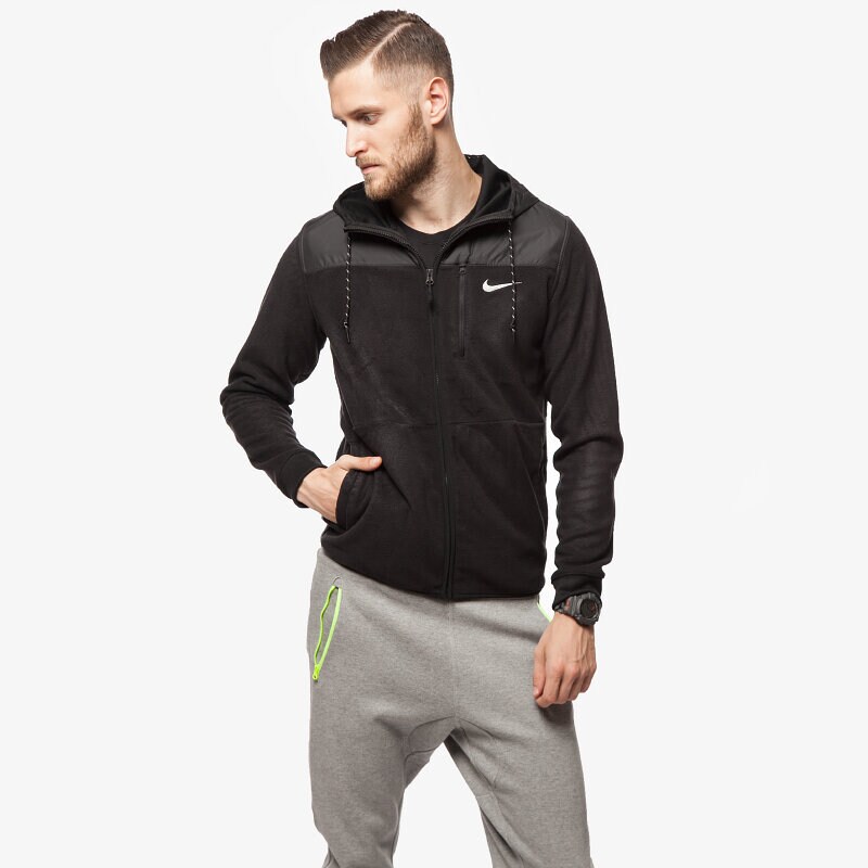 pánská mikina NIKE FLEECE MIKINA AV15 FLC FZ HDY WINTER 679416011 ČERNÁ