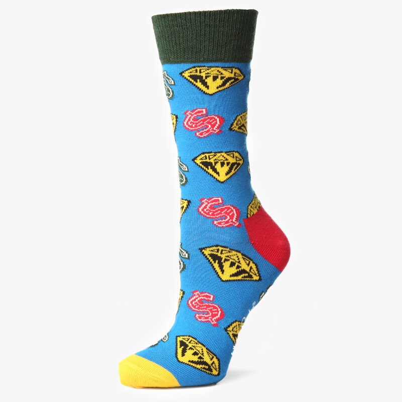 dámské ponožky HAPPY SOCKS PONOŽKY BBC DIAMONDS DOLLARS BBCD01065 VÍCEBAREVNÁ