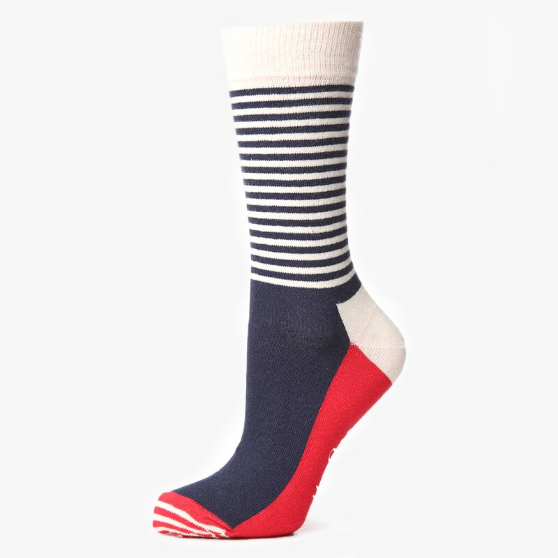 dámské ponožky HAPPY SOCKS PONOŽKY HALF STRIPE SH01068 VÍCEBAREVNÁ