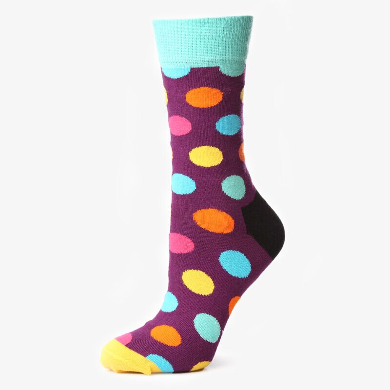 dámské ponožky HAPPY SOCKS PONOŽKY BIG DOTS BD01055 VÍCEBAREVNÁ