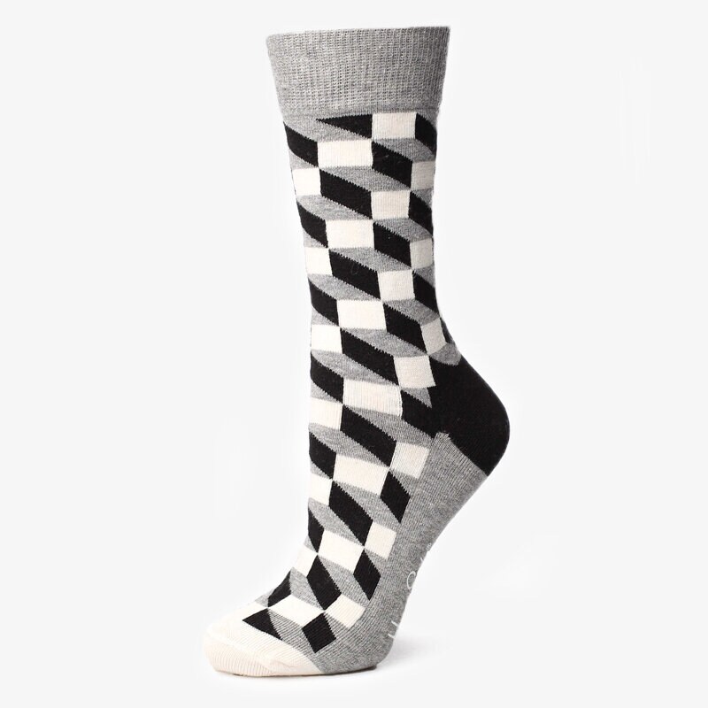dámské ponožky HAPPY SOCKS PONOŽKY FILLED OPTIC FO01901 VÍCEBAREVNÁ