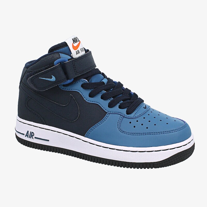 NIKE AIR FORCE 1 MID (GS)  314195406 TMAVOMODRÁ