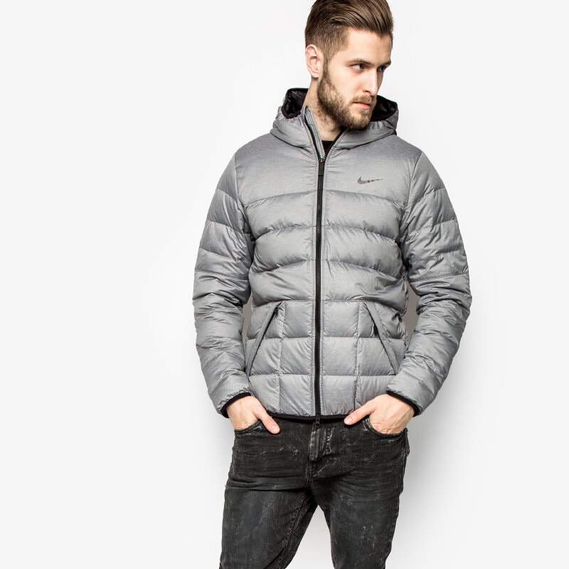 pánská zimní bunda NIKE BUNDA ALNCE 550 JKT HD LT PRT 678295012 ŠEDÁ