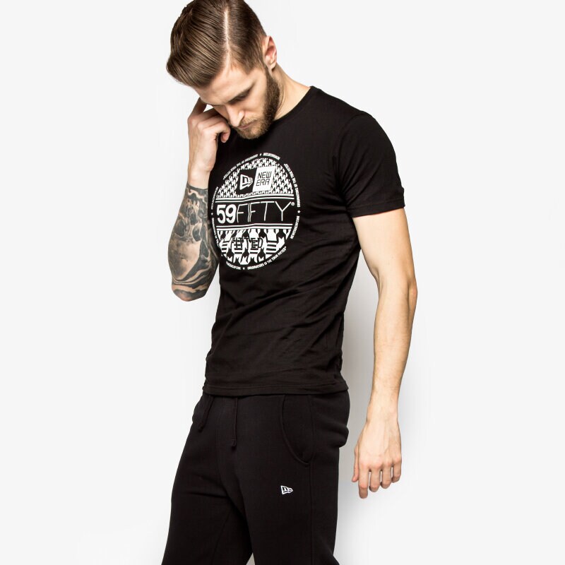 pánské tričko NEW ERA TRIČKO VISOR HOUND TEE 11183114 ČERNÁ