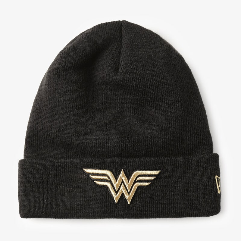 dětská čepice NEW ERA ČEPICE ZIMNÍ SPARKLE CUFF WONDER WOMAN 80210449 ČERNÁ