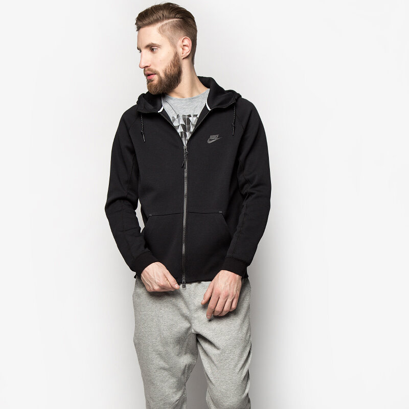pánská mikina NIKE MIKINA TECH FLEECE AW77 559592012 ČERNÁ