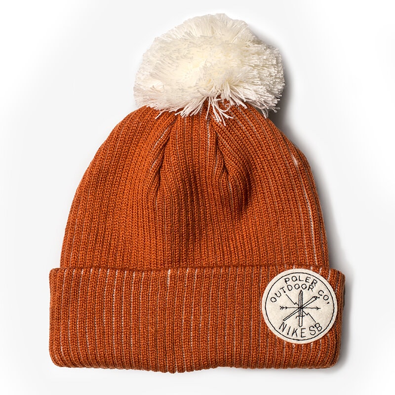 dětská čepice NIKE ČEPICE SB X POLER POM BEANIE 749772820 ORANŽOVÁ