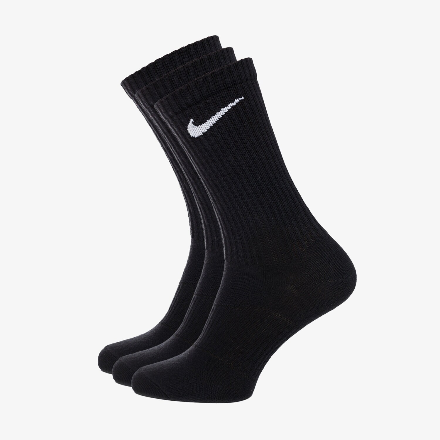 dámské ponožky NIKE PONOŽKY 3PPK CREW LIGHT WEIGHT SX4704001 ČERNÁ
