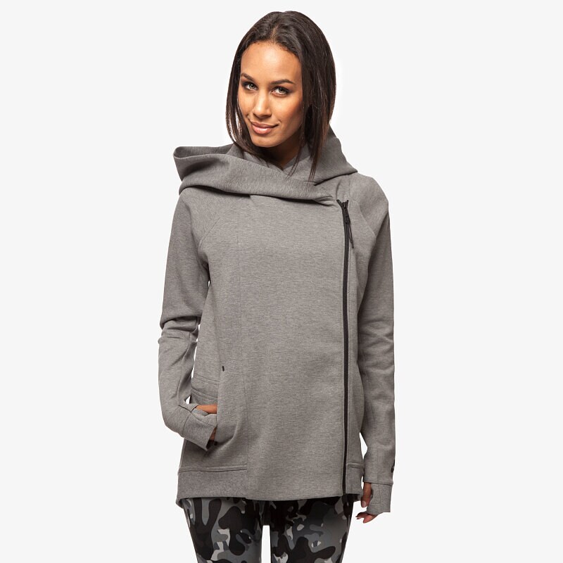 dámská mikina NIKE MIKINA TECH FLEECE CAPE 684928091 ŠEDÁ