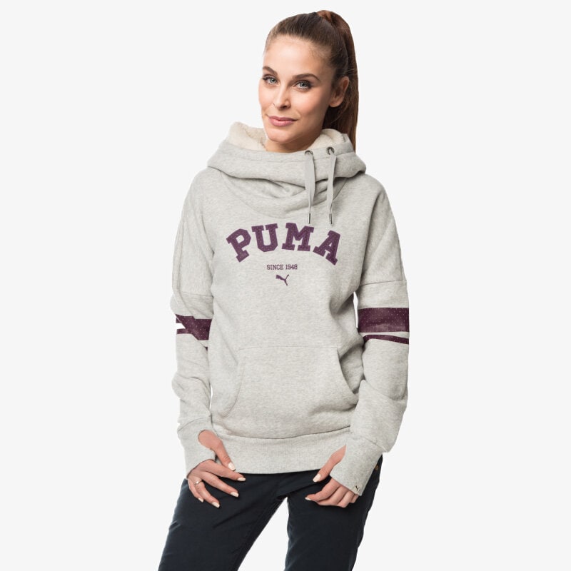 dámská mikina PUMA MIKINA STYLE ATHL HOODIE 83592133 ŠEDÁ