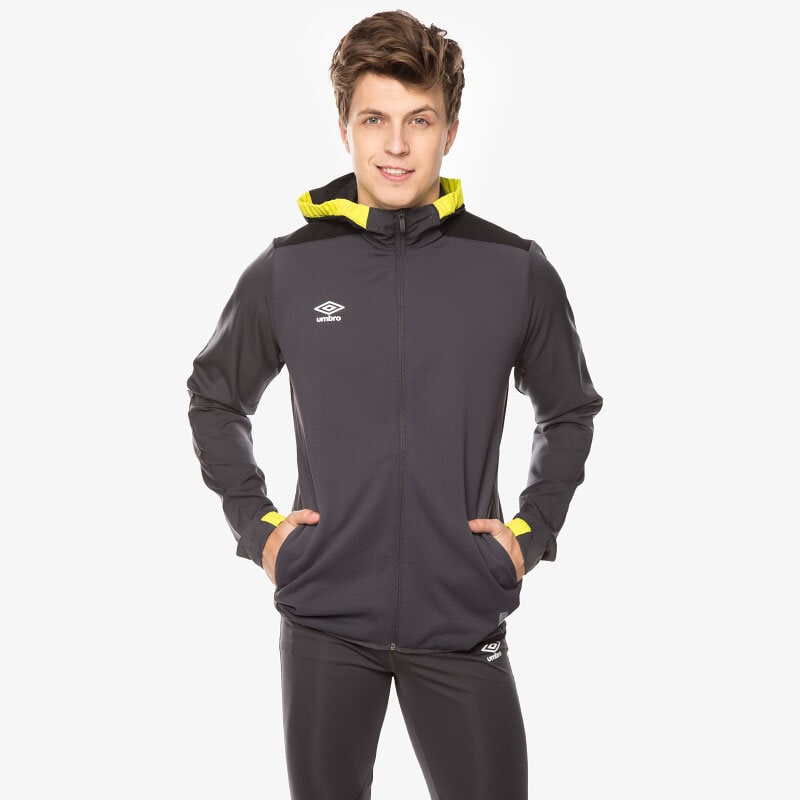 Přechodná bunda pánská (podzimní, jarní) UMBRO BUNDA PRO TRAINING HOODED FZ 64075UDSE ČERNÁ