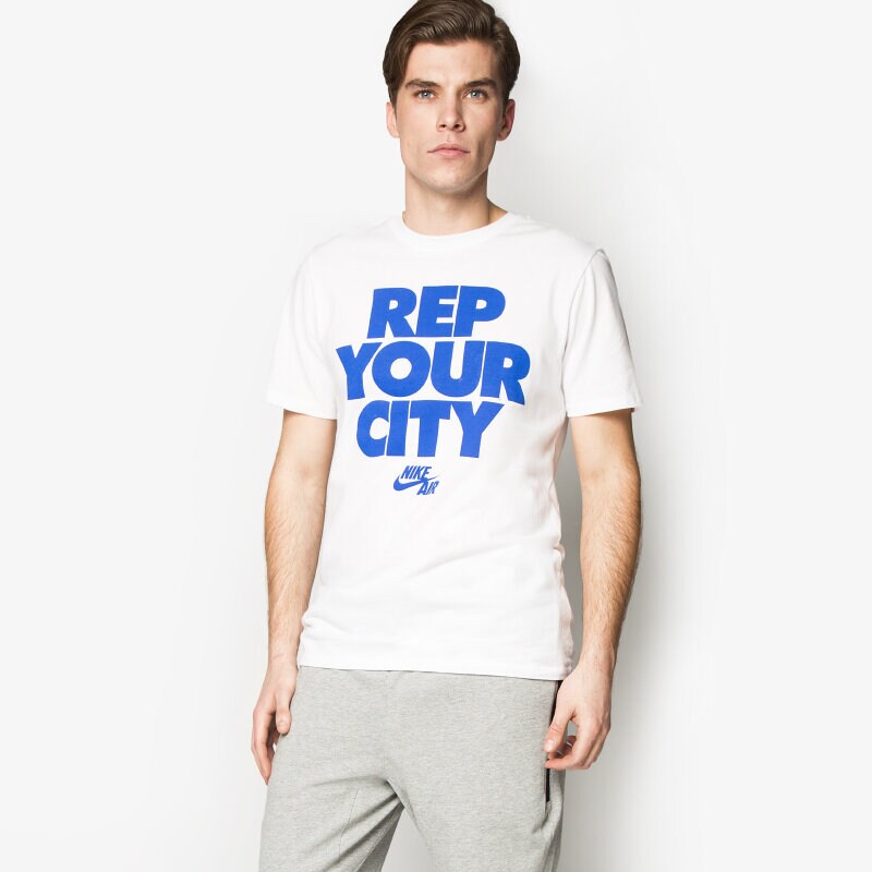 pánské tričko NIKE TRIČKO REP YOUR CITY 742762100 BÍLÁ