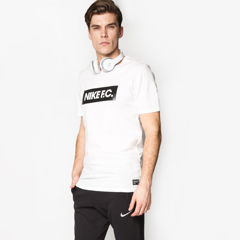 pánské tričko NIKE TRIČKO FC FOIL 810505100 BÍLÁ