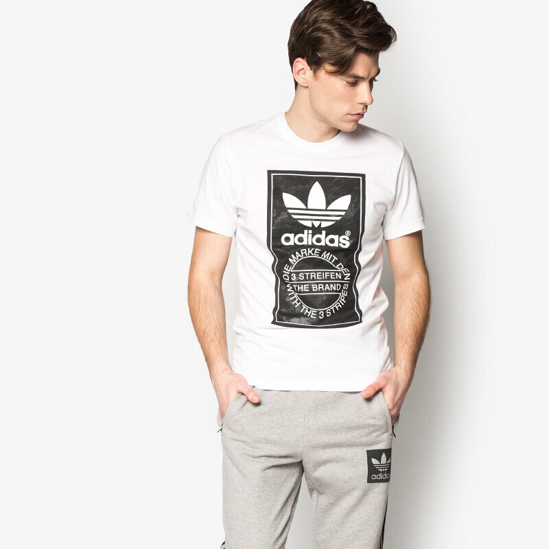 pánské tričko ADIDAS TRIČKO CAMO TONGUE T AJ7149 BÍLÁ