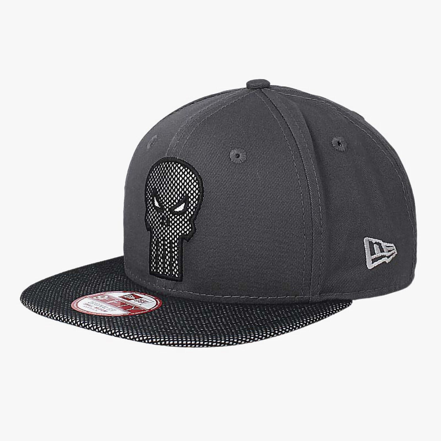 dětská kšiltovka NEW ERA ČEPICE CHARACTER MESH PUNISHER OFFICAL TEAM COLOUR 80214423 ŠEDÁ