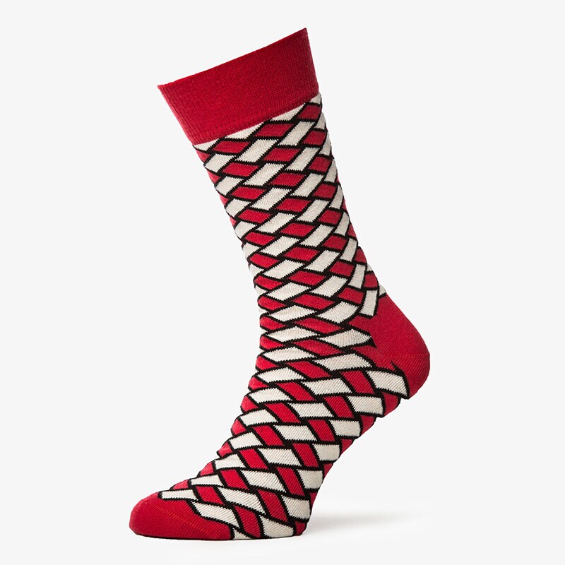 dámské ponožky HAPPY SOCKS PONOŽKY BASKET BSK014000 ČERVENÁ