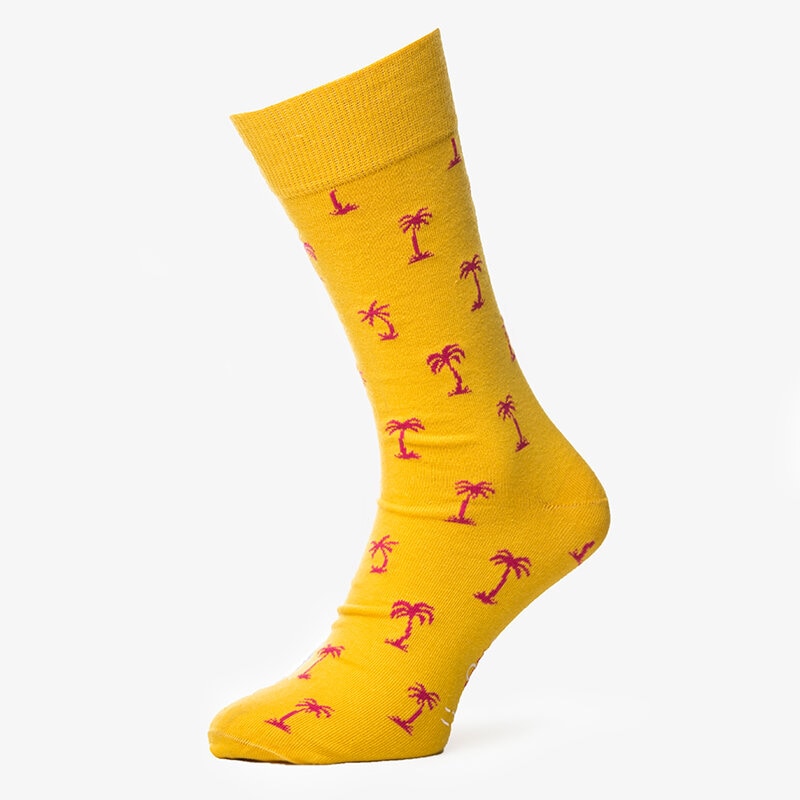 dámské ponožky HAPPY SOCKS PONOŽKY PALM BEACH PAB012000 ŽLUTÁ