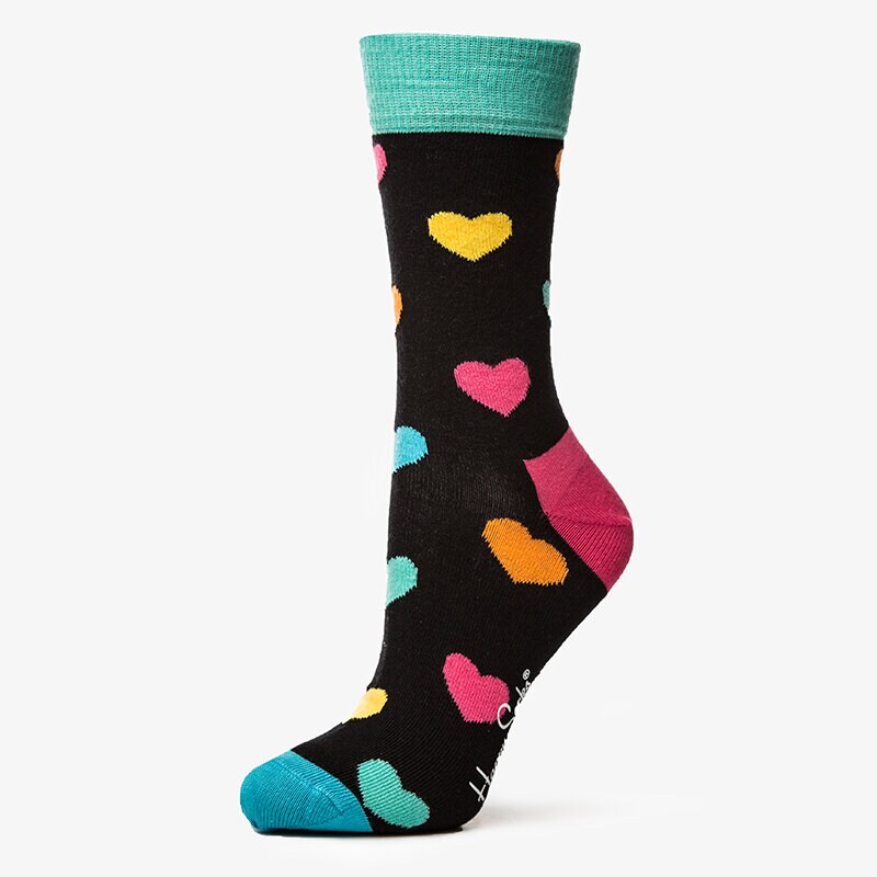 dámské ponožky HAPPY SOCKS PONOŽKY HEART HEA019002 VÍCEBAREVNÁ