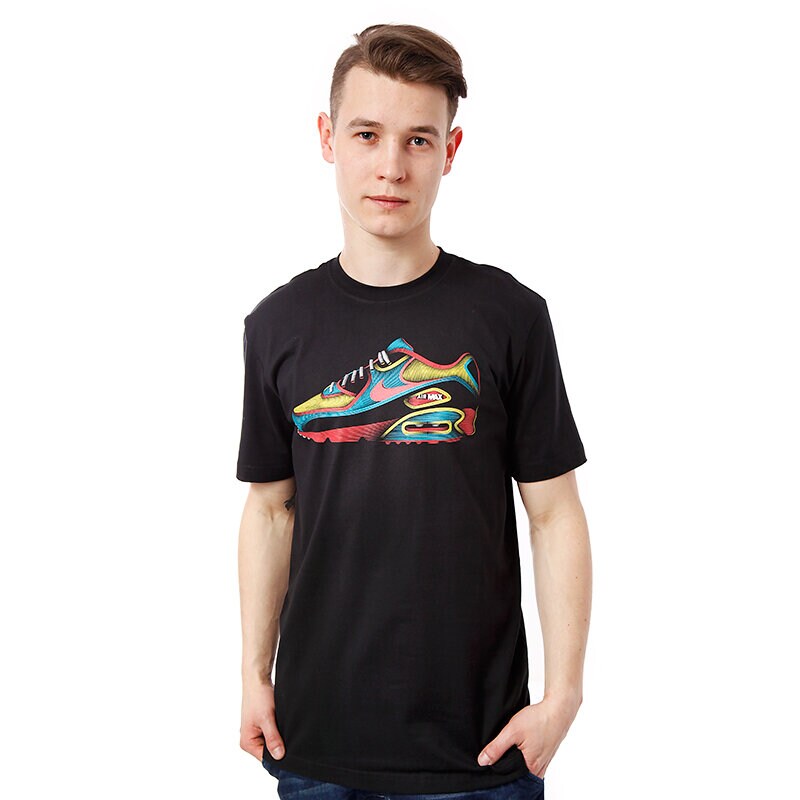 pánské tričko NIKE TRIČKO TEE-AIR MAX 589774010 ČERNÁ