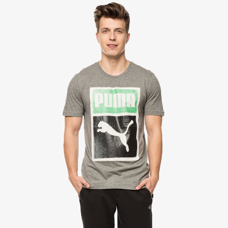 pánské tričko PUMA TRIČKO BRAND TEE MEDIUM 57040503 ŠEDÁ