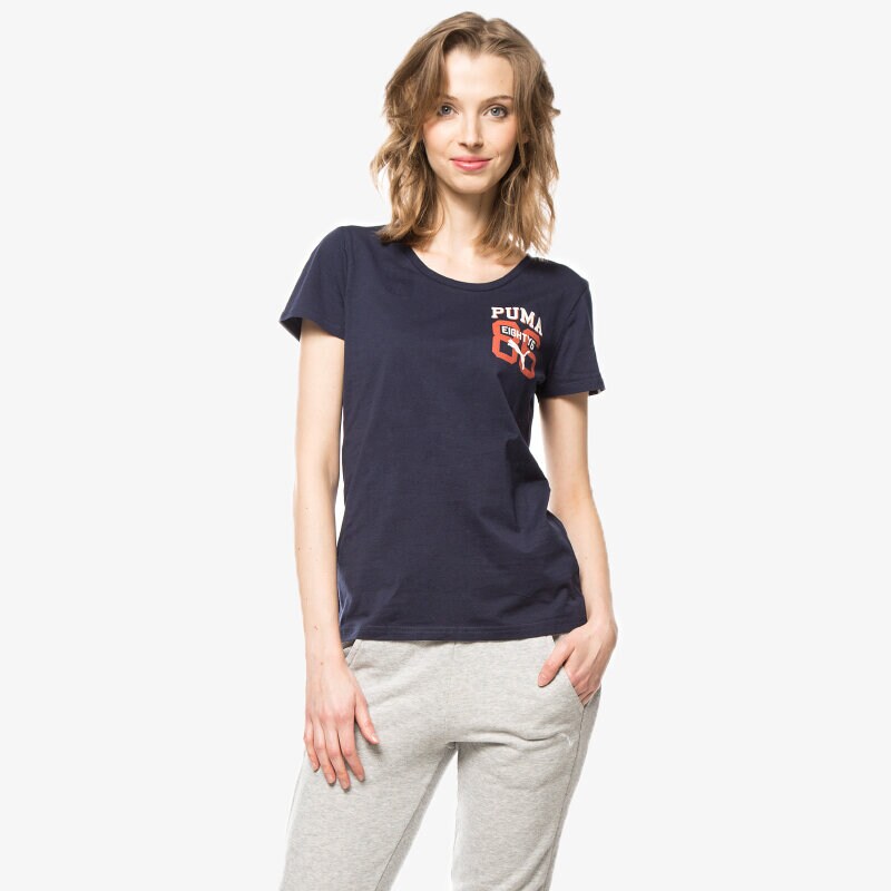 dámské tričko PUMA TRIČKO STYLE ATHL TEE 83639536 TMAVOMODRÁ