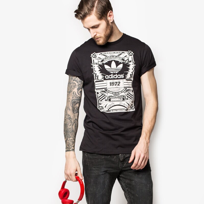 pánské tričko ADIDAS TRIČKO STREET ORI TEE S93065 ČERNÁ