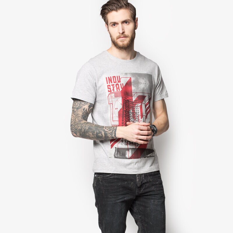 pánské tričko CONFRONT TRIČKO CROQUETA CF16TSMPR006 ŠEDÁ