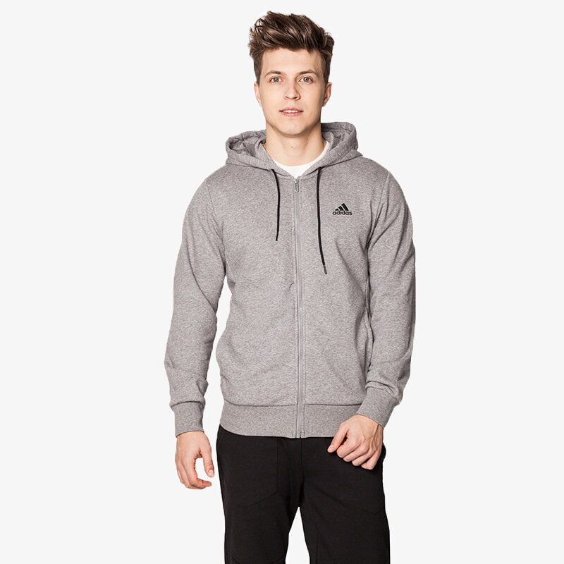 pánská mikina ADIDAS MIKINA LIN FZ HOOD FT AP1229 ŠEDÁ