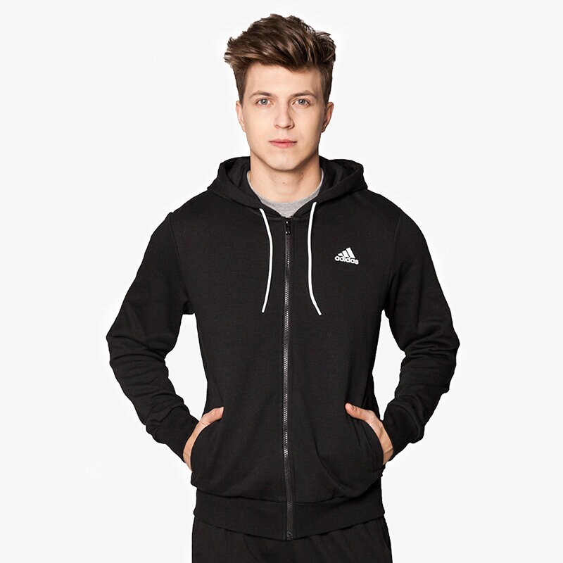 pánská mikina ADIDAS MIKINA LIN FZ HOOD FT AP1231 ČERNÁ