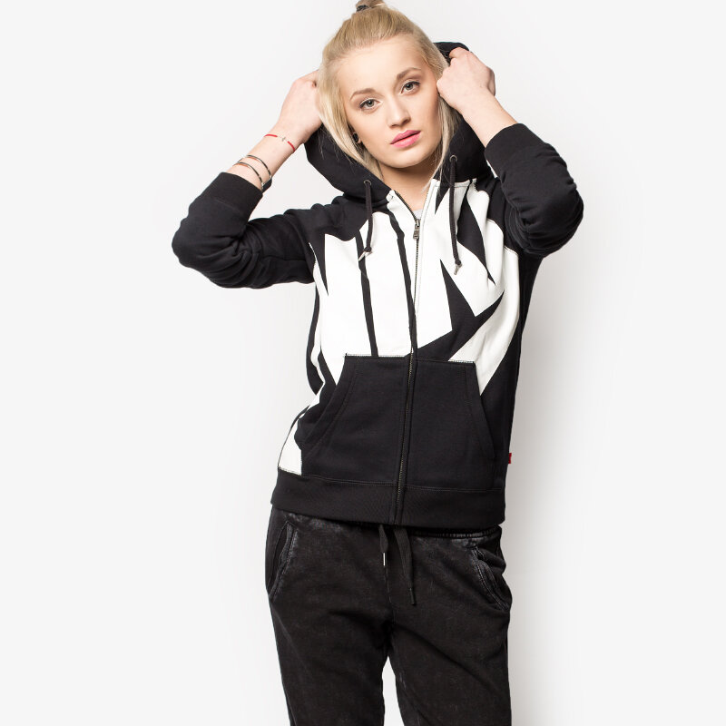 dámská mikina NIKE MIKINA RALLY FZ HOODY EXPLODED 726047010 ČERNÁ