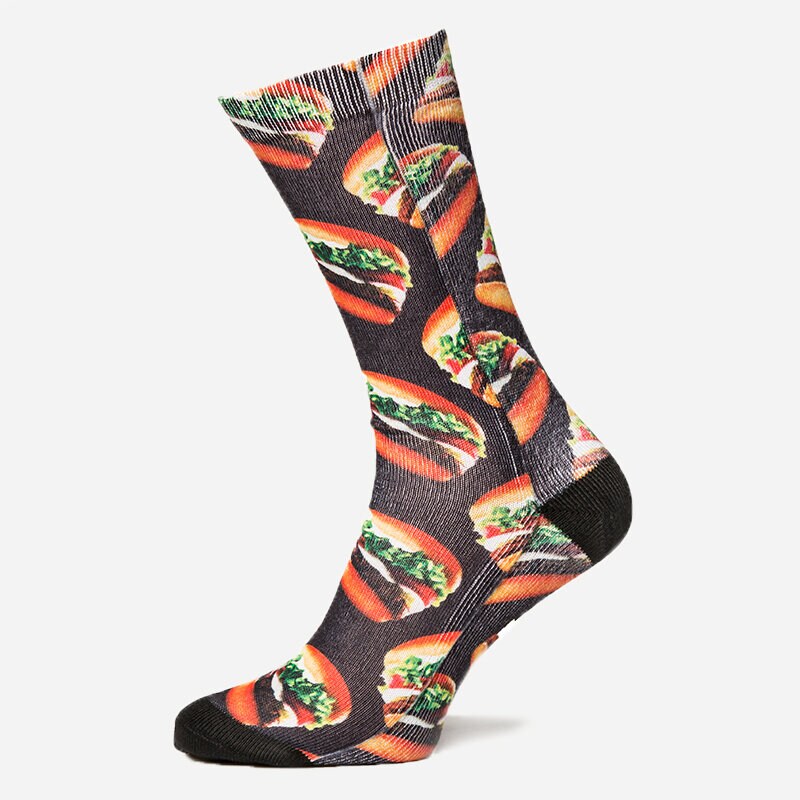 dámské ponožky VANS PONOŽKY LATE NIGHT CREW AUTHENTIC BURGER M V6H7J0V VÍCEBAREVNÁ