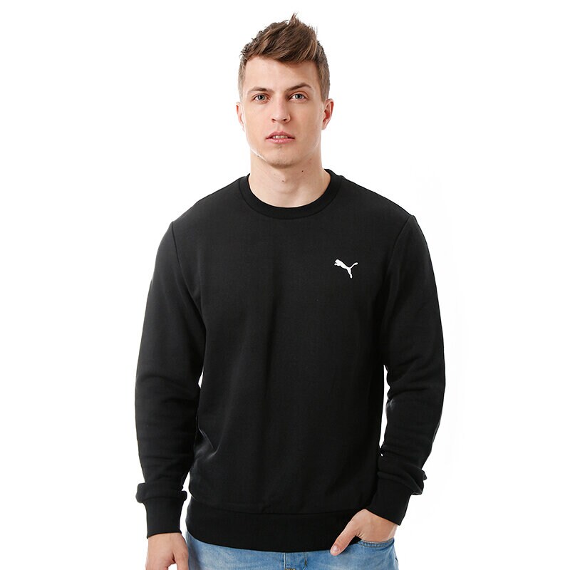 pánská mikina PUMA MIKINA ESS CREW SWEAT 82396401 ČERNÁ