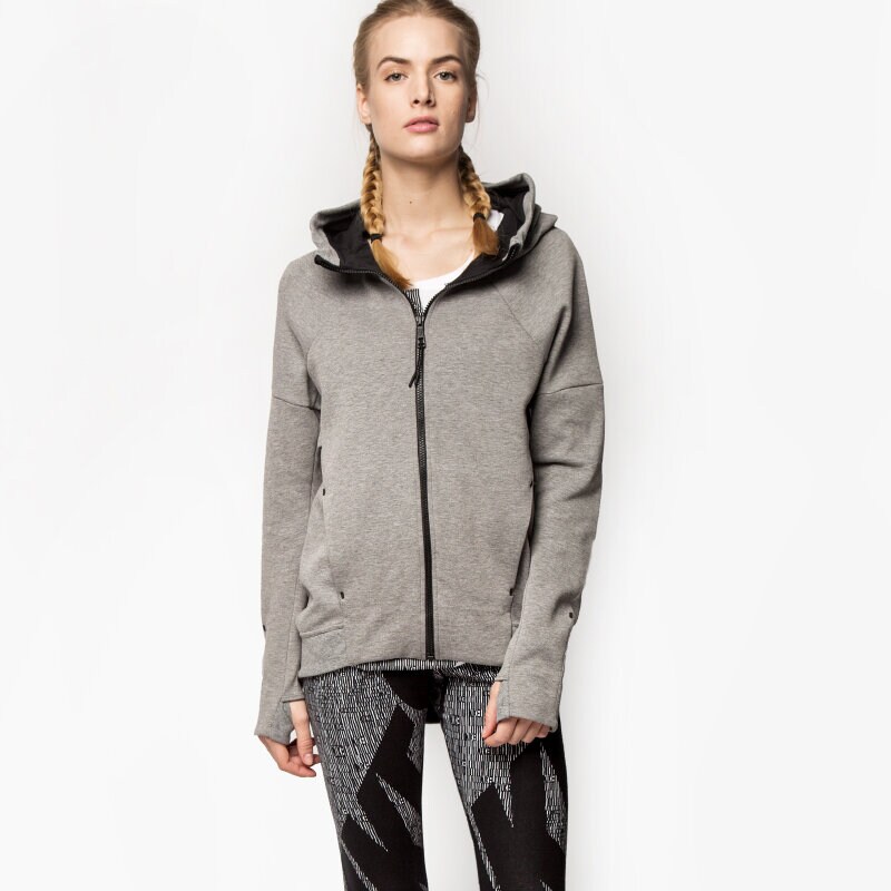 dámská mikina NIKE MIKINA TECH FLEECE FZ HOODIE 806329091 ŠEDÁ