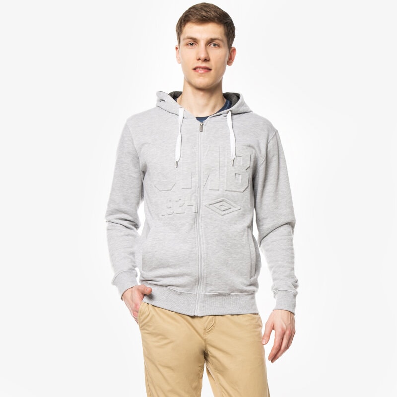 pánská mikina UMBRO MIKINA PUFF UL16BLM54001 ŠEDÁ