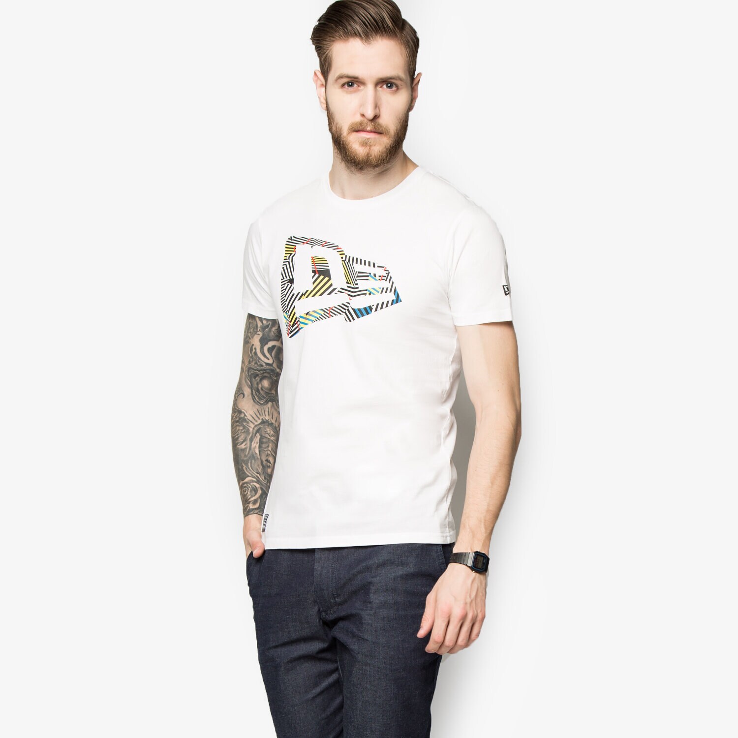 pánské tričko NEW ERA WALALA FLAG TEE 11208466 BÍLÁ