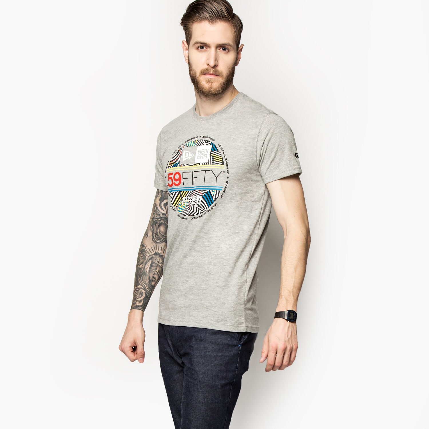 pánské tričko NEW ERA WALALA VISOR TEE 11208463 ŠEDÁ