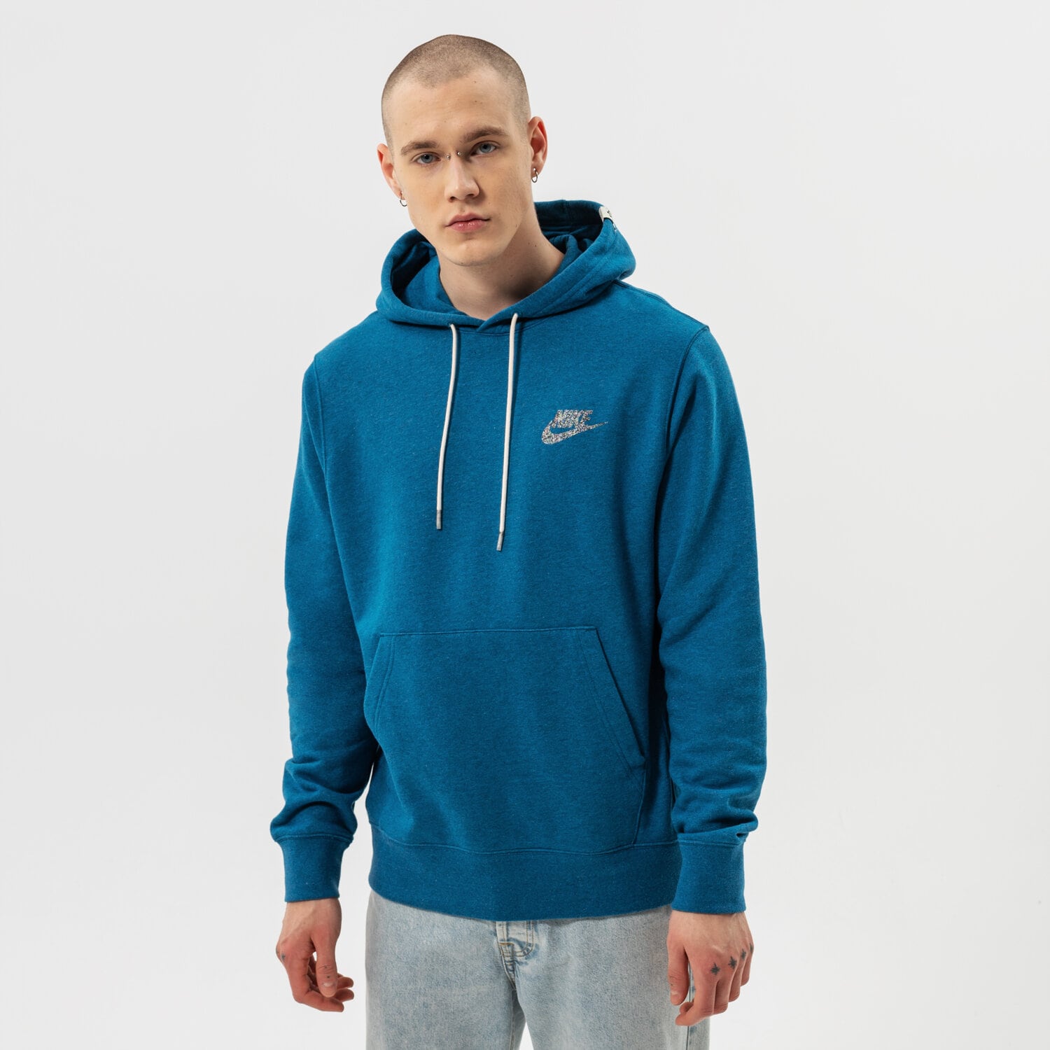 pánská mikina NIKE MIKINA S KAPUCÍ NSW REVIVAL FLC PO HOODIE C DM5624-404 MODRÁ
