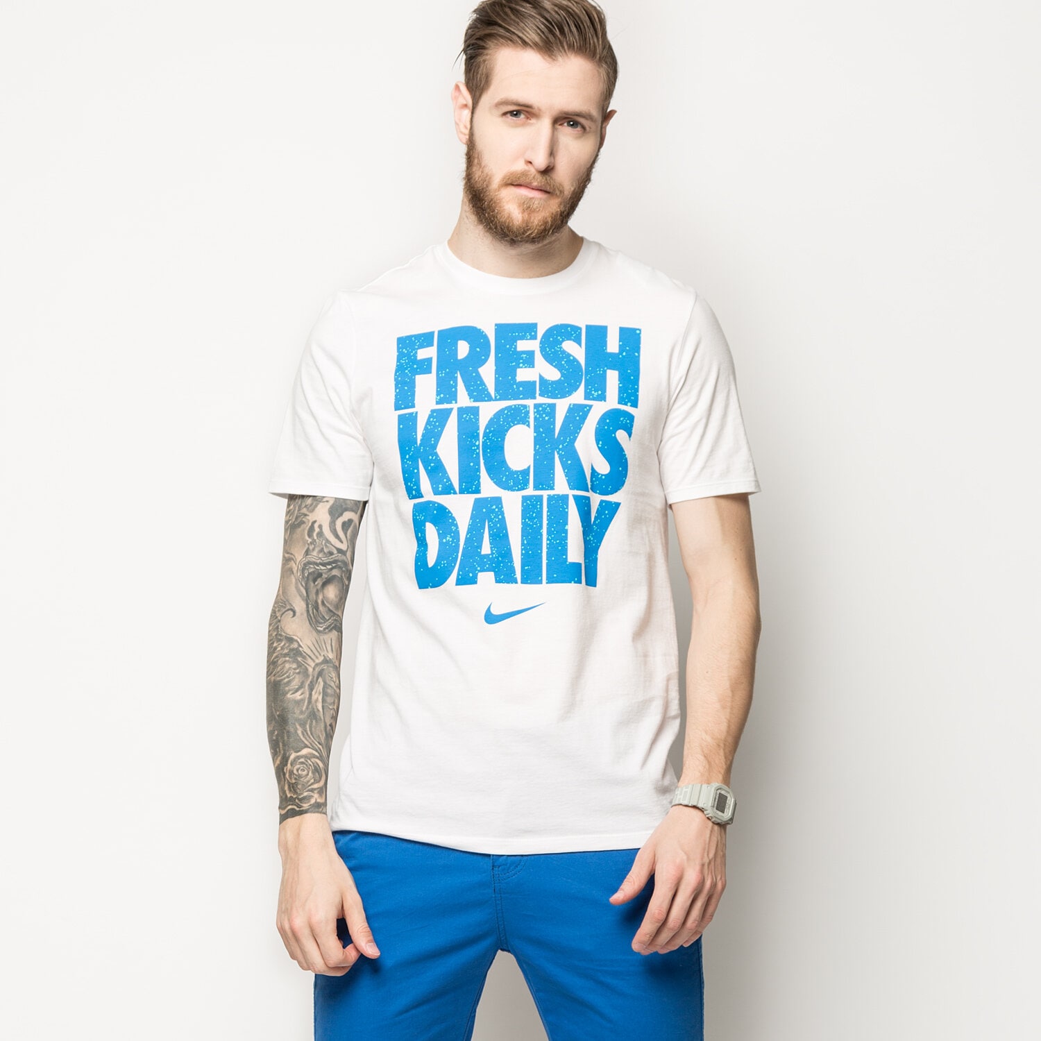 pánské tričko NIKE TRIČKO FRESH KICKS 829296100 BÍLÁ