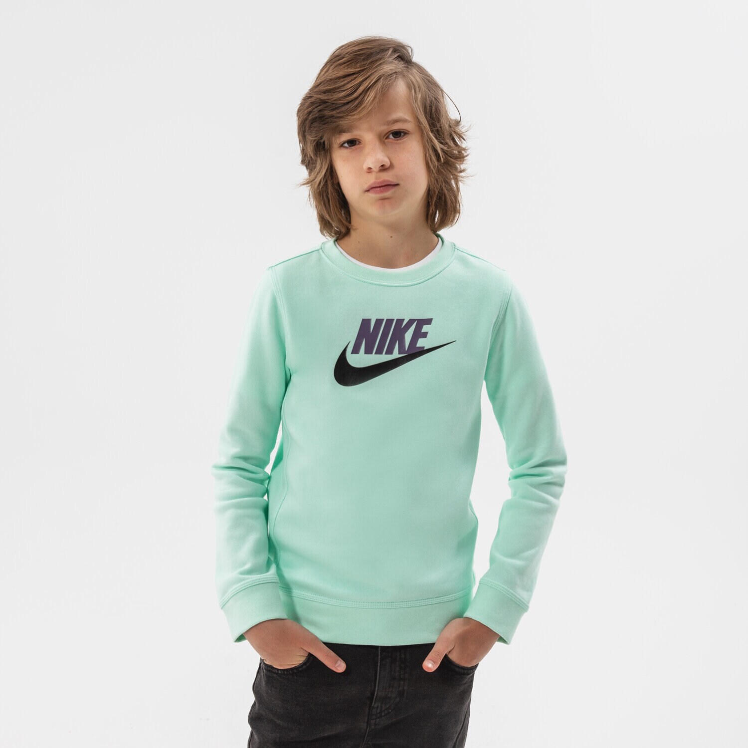 dětská mikina NIKE MIKINA NIKE SPORTSWEAR CLUB FLEECE BOY CV9297-379 ZELENÁ
