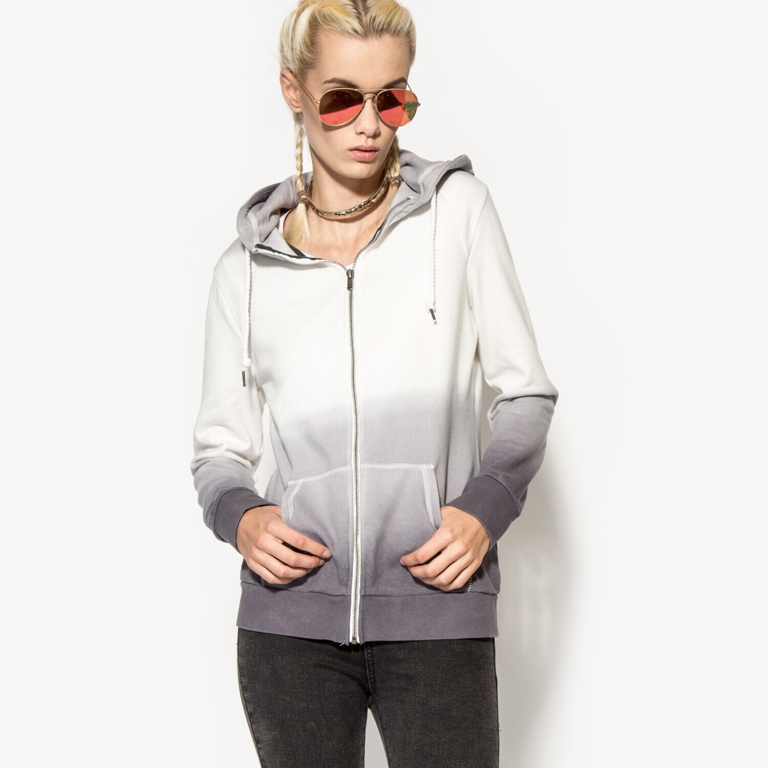 dámská mikina CONFRONT MIKINA KAMLA CFV16BLD02002 BÍLÁ