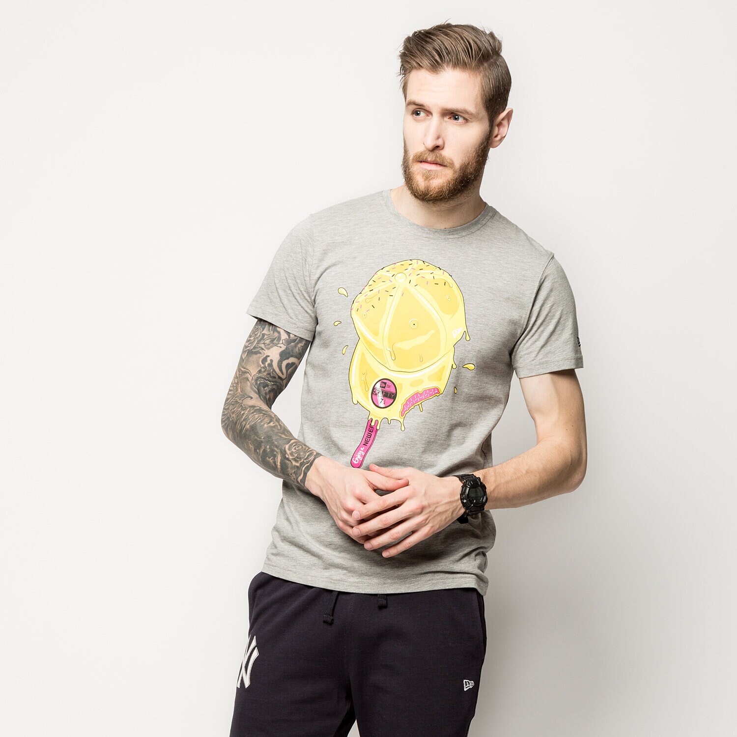 pánské tričko NEW ERA TRIČKO ICELOLLY NE GRY HEAT 11243147 ŠEDÁ