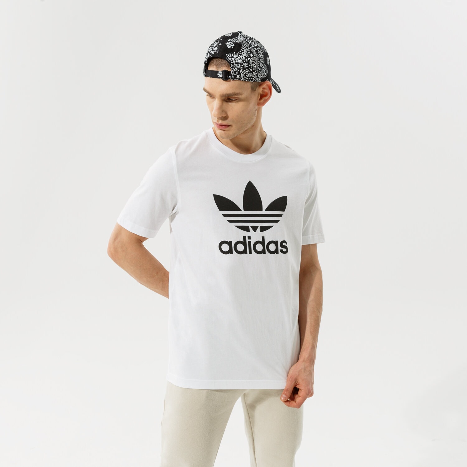 pánské tričko ADIDAS TRIČKO TREFOIL H06644 BÍLÁ