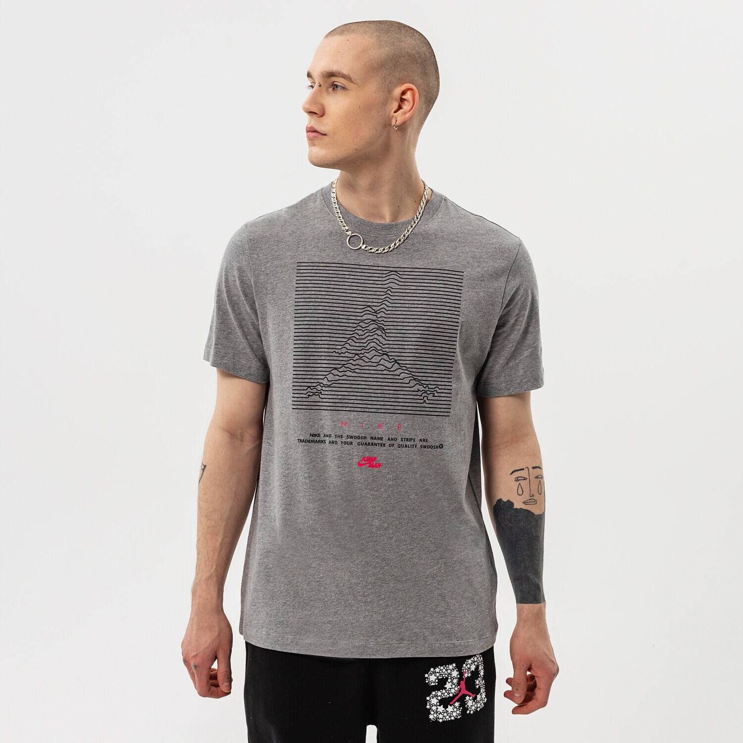 pánské tričko JORDAN TRIČKO M J JMPMN GFX SS CREW DH8972-091 ŠEDÁ