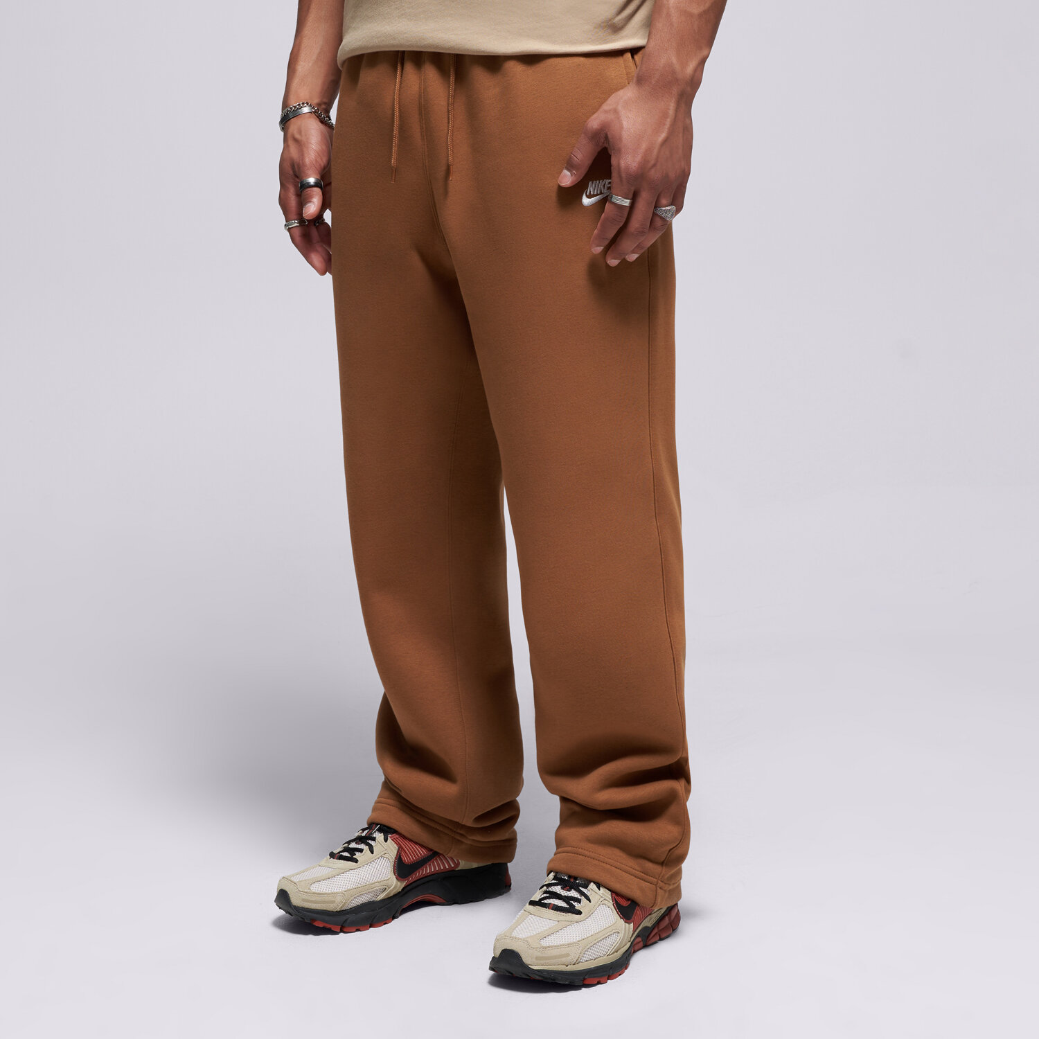 pánské kalhoty NIKE KALHOTY  M NK CLUB BB BUNGEE PANT IF0488-270 HNĚDÁ