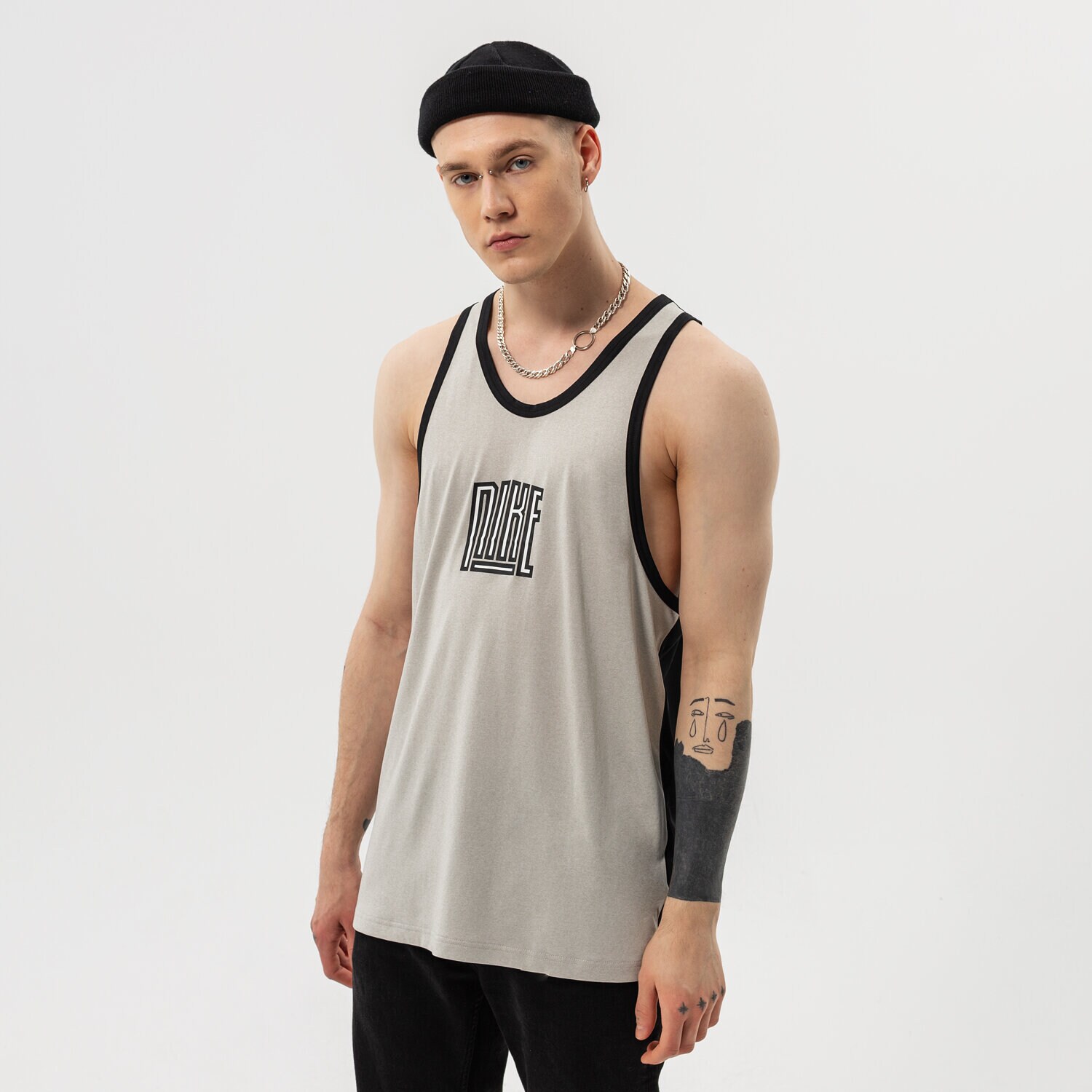 pánská košile NIKE TOP M NK DF JSY STARTING FIVE NBA DH7136-052 ŠEDÁ